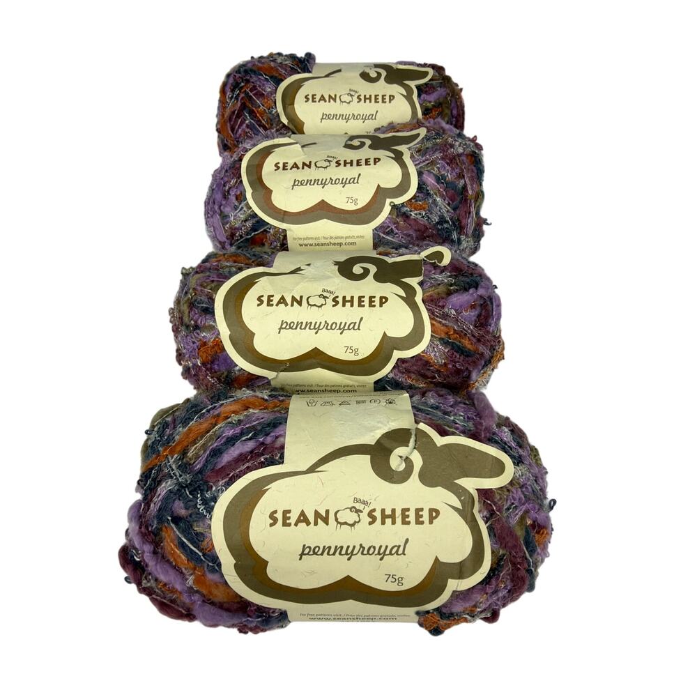 Sean Sheep Pennyroyal Yarn Wool Blend Crochet Knit Craft DIY Gift Lot of 4 New